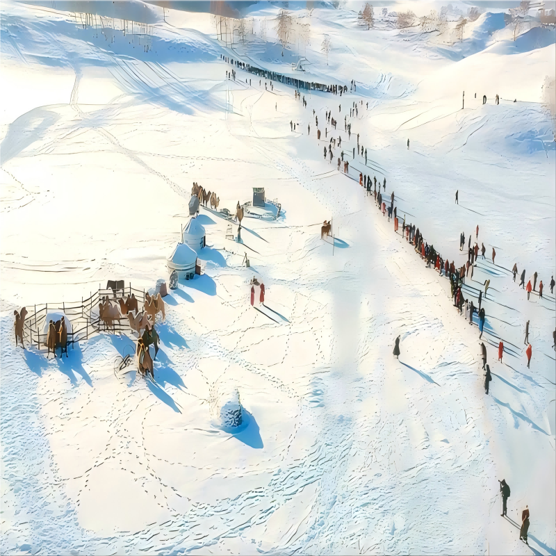 赤峰承德3天2晚冬冰雪乌兰布统塞罕坝骑马越野车甘丹驼城沙湖纯玩