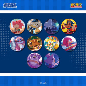 
SEGA Sonic the Hedgehog Blind Draw Round Tinplate Badge Game Peripheral Rigu