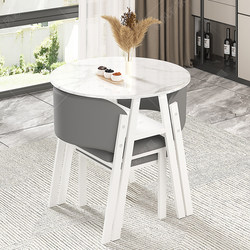 Light Luxury Balcony Trendy Small Tea Table and Chair Set, One Table and Two Chairs for Home Use, Suitable for Small Apartments, Balcony Leisure Table and Chairs