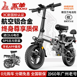 Wuyang Electric Bicycle, Foldable Electric Scooter, Ultra-Light Portable Small Mobility Vehicle, Lithium Battery, New National Standard Electric Bike