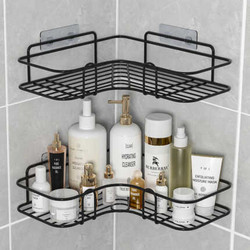 Bathroom Storage Rack, Toilet Washroom No-Drill Wall-Mounted Triangle Rack, Bathroom Sink Cosmetics Storage Rack