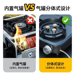 Split card stove outdoor portable new style tea-cooking camping household separation fire card bullet stove cooker stove