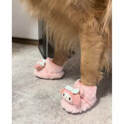 Dog Shoes for Winter Outings, Cotton Shoes, Pet Foot Covers That Don'T Slip Off, Small Puppy Shoe Covers for Bichon Frise, Schnauzer, Golden Retriever