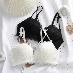 
Underwear, women's small bra, push-up, rim-less, secondary breast collection, anti-sagging, thin section, student girl, big breasts, small bra