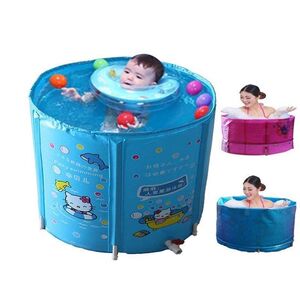 
New newborn baby swimming pool adult bath bucket children's bath basin baby P swimming bucket home folding bath