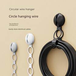 Circle Wire Hanger for Kitchen Appliances, Cable Organizer, Home Appliance Wire Organizer, Plug Holder, Wall-Mounted, No Drilling Required