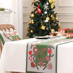 julis table flag New Year's home atmosphere long table decoration cloth American TV cabinet coffee table table flag fabric
