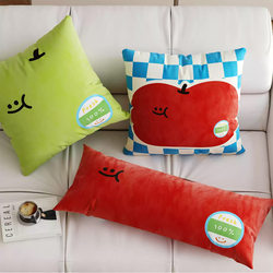 Dopamine Fruit Cute Pillowcase for Living Room Sofa Cushion Dormitory Sleeping Long Pillow Bed Backrest Waist Pillow