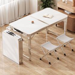 Folding Tables for Night Market Stalls, Folding Tables and Chairs for Setting up Stalls, Folding Outdoor Portable Promotional Tables