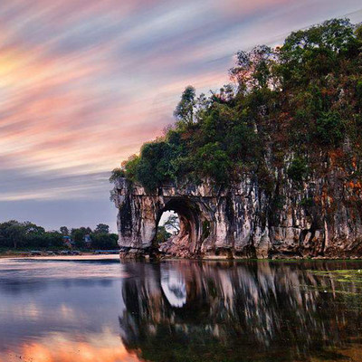 【含高铁票住希尔顿】桂林旅游 桂林阳朔3天2晚纯玩跟团游三日游