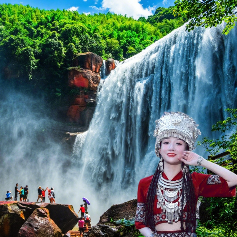 赤水一日游直通车-大瀑布 + 佛光岩,邂逅震撼瀑布与丹霞胜景