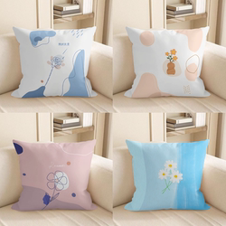 Simple and Fresh Style Pillow for Room, Bedroom, Bedside, Home Sofa, Soft Cushion, Office, Car Use Pillowcase