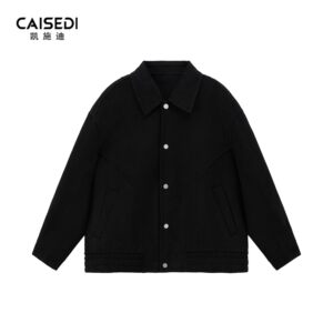 
Keshidi short lapel woolen coat men's autumn and winter new trendy brand slightly wide sheep wool double-sided woolen coat for men