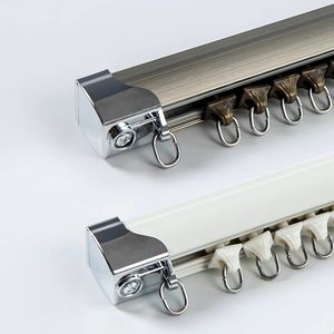 Curtain curtains and accessories rail top installed aluminum alloy track side installed nano -dispel sound sliding rail curtain guide rail
