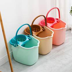 Thickened Mop Bucket for Home Use, Plastic Bucket for Washing Mops, Rotating Mop Bucket, Traditional Mop Bucket, Single Bucket for Water Wringing and Cleaning