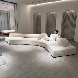 Rock Sofa, Italian Minimalist Sofa, Large Living Room Designer Sofa, Irregular Shape Modular Combination Villa Sofa