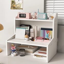 Simple Desktop Storage Rack for Cosmetics and Miscellaneous Items, Multi-Layer Office Storage Organizer for Student Dormitory Desks