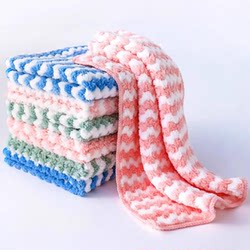 Printed Kitchen Cloth, Lint-Free, Oil-Resistant, Easy to Clean, Thick Absorbent Dishcloth, Scouring Pad