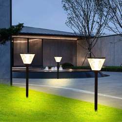 Solar lawn lamp modern and simple plug-in lamp outdoor waterproof lawn lamp community villa yard plug-in lamp