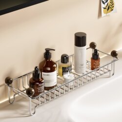 Bathroom Stainless Steel Storage Rack, High-End Cosmetic Rack for Bathroom and Toilet, Washbasin Countertop Storage Rack