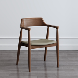 Nordic Hiroshima Chair Solid Wood Dining Chair Home Dining Table Chair Restaurant Conference Chair with Backrest Desk Chair Master Chair Tea Chair