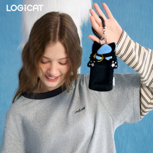 
LOGICAT Plush Card Case Cute Cat High-Value Accessories Star Chasing Commuter Bus Card Small Card Protective Case