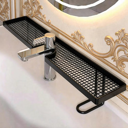 Vertical Faucet Storage Rack for Bathroom Sink, Toilet, Washbasin, No-Drill Washbasin Storage Rack