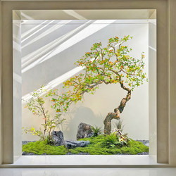 Artificial Green Plants and Fake Trees for Island-Style Spring Flower Hotel Interior Landscapes, Villa Hotel Restaurant Patio Window Displays, and Decorative Landscaping