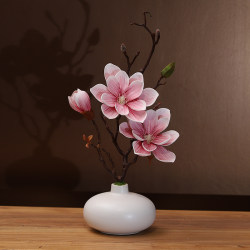 European magnolia floral set decorations modern home living room TV cabinet dining table decoration flowers fake flowers silk flower decorations