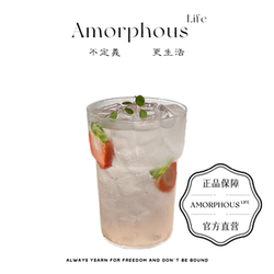 Amorphous Life Glass Cup, Simple Coffee Cup, High Temperature Resistant, Household Milk Sparkling Water Cup | Nancy