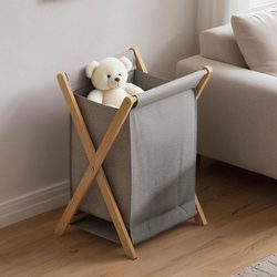 Plush Toy Storage Organizer, Household Dirty Clothes Basket, Japanese-Style Foldable Laundry Basket, Living Room Miscellaneous Basket, Snack Storage Bag