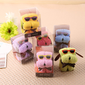 
New creative cake towel puppy shape event birthday gift company corporate LOGO fabric cake/egg