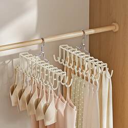 Sling underwear hook clothes rack multi-function rack vest storage artifact for household dormitory anti-slip multi-clip clothes rack