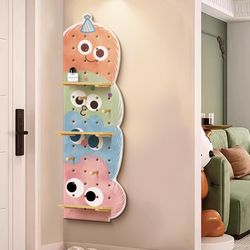 Cartoon entrance hall corner hole board storage rack wall decoration styling accessories wall hanging storage bracket