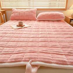 Thickened Warm Rabbit Fur Mattress, Winter Fleece Milk Velvet Mattress, Student Dormitory Single/Double Super Soft Velvet Pad