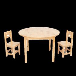 Children's solid wood small round table household parent-child entertainment game desk chair desk kindergarten learning children's desk chair chair