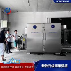 Large trolley-type double-door steamer cooker catering cart intelligent rice steaming cabinet stainless steel low-temperature steam room