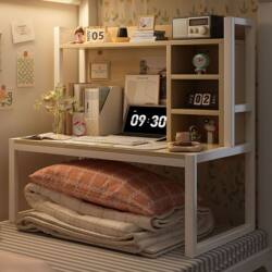Dormitory Bed Desk, Bay Window Study Desk for College Students, Upper Bunk Computer Desk, Dormitory Essential, Steel Frame Storage Rack, Laptop Desk