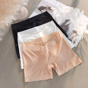 Pregnant women's underwear safety pants di -in -summer anti -walking mid -light leggings thin, no trace flat angle cotton crotch
