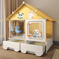Rabbit Cage for Home Use, Guinea Pig Cage, Special for Guinea Pigs and Dwarf Rabbits, with Toilet, Rabbit Nest, Rabbit Villa, Pig House