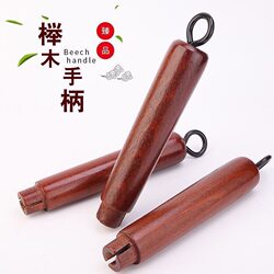 Wok Zhangqiu Cooking Pot Solid Wood Handle Wood Anti-Scalding Iron Pot Accessories Original Handle