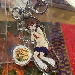 Yao Original Vintage Girl Sushi House Hot Girl Acrylic Keychain Cute Backpack Pendant Unique High Aesthetic Value