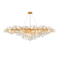 Restaurant light French luxury new style main lamp crystal lamp water drop branches living room dining room luxury villa crystal chandelier