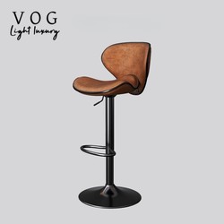 German Bar Stool, Light Luxury, High-End Home Island Counter, Vintage High Stool, Adjustable Swivel Stool, Designer Dining Chair