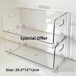 T-Shaped Storage Box Transparent Desktop Storage Organizer Ins Style Cosmetics Storage Box Dormitory Desktop Storage Rack for Women