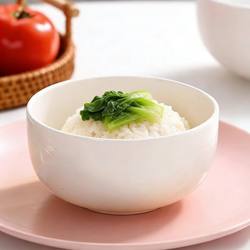 Jingdezhen White First-Grade Bone China Rice Bowl Straight Mouth Bowl Noodle Bowl Ceramic Bowl 6 Inches 2025 New Model Household Food Grade