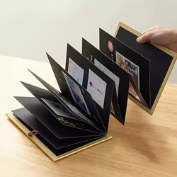 Accordion Foldable DIY Small Photo Album Blank Notebook Kraft Paper Growth Memory Book Creative Gift LAOSHU Picture Book