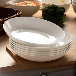 Jingdezhen Bone China Plate, Pure Cabbage Plate for Home Use, High-End Microwave-Safe Luxury Ceramic Tableware, Single Dish Plate