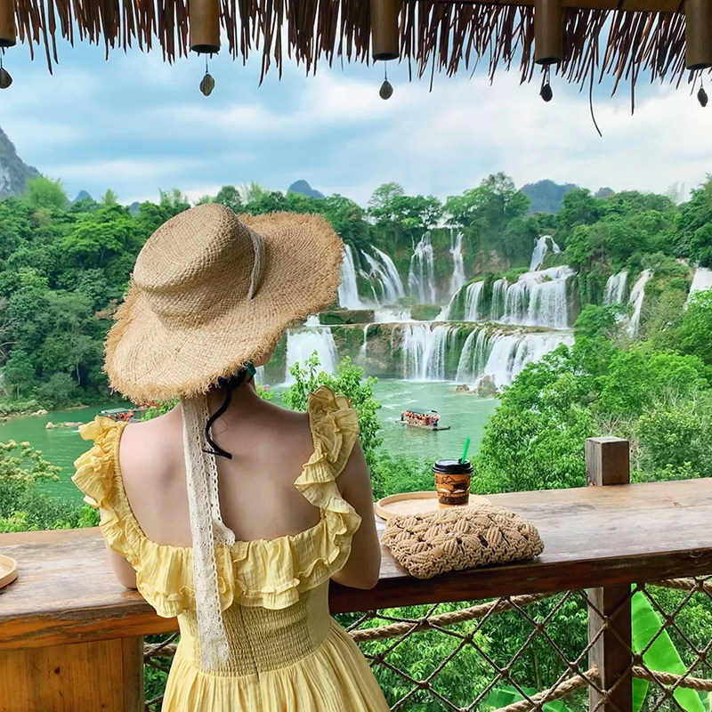 纯玩含机票 广西旅游南宁百色明仕德天瀑布通灵峡谷4天3晚跟团游