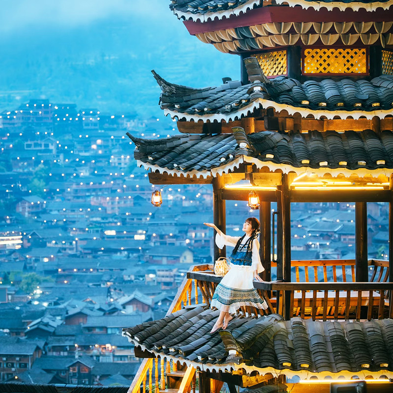 15人纯玩小团 含机票贵州旅游黄果树小七孔梵净山6天5晚跟团游